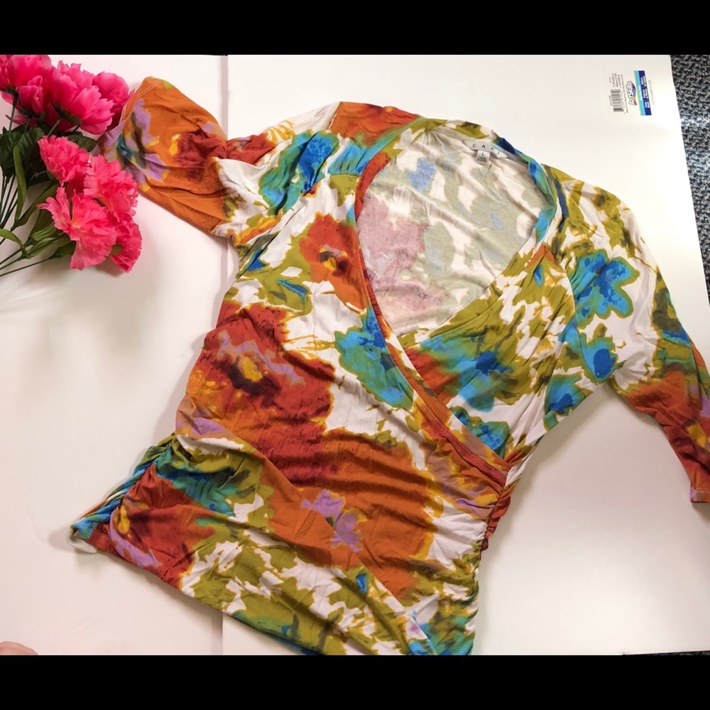 CAbi Floral Long Sleeve Shirt